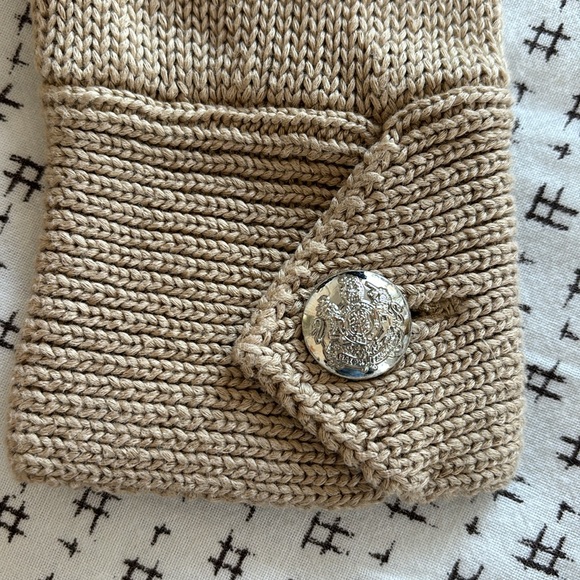 Vintage Ralph Lauren lady jacket, tan, cotton w/ silver buttons, size Mp - Picture 4 of 8